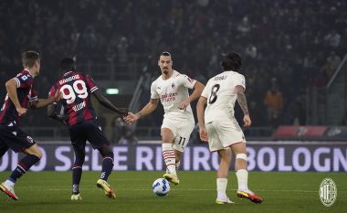Gjashtë gola, dy kartonë të kuq dhe Ibrahimovic që shënon në dy portat - Milani mposht me shumë vështirësi Bolognan