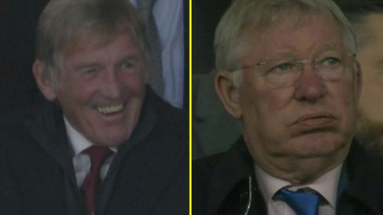 Në kohë paralele, publikohen pamjet nga reagimi i Sir Alex Ferguson dhe ai i Sir Kenny Dalglish në derbin United-Liverpool