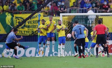 Luis Suarez shënoi supergol nga gjuajtja e lirë ndaj Brazilit