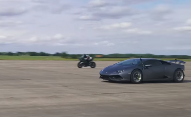Lamborghini Huracan Turbo vs Kawasaki H2R – një garë që gaboni nëse thoni se mund ta parashikoni!