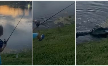 U gëzua shumë që e zuri peshkun, 7-vjeçari nga Florida u dëshpërua në fund – aligatori doli nga uji dhe ia mori