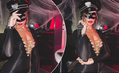 Ana Kabashi shfaqet tërheqëse edhe në kostumin e natës së Halloween, thekson format e veshur në të zeza