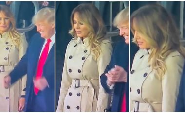 Melania tentoi të buzëqeshë para kamerave, për të bindur opinionin se po kënaqet me Trumpin – por një reagim i saj u bë viral