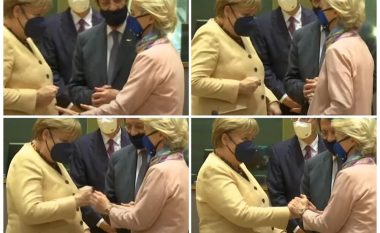Pasojat e COVID-19, Ursula von der Leyen iu afrua për ta përshëndetur – Merkel nuk deshi t’ia zgjat dorën