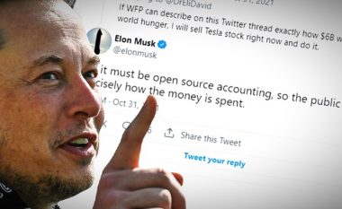 Musk: Nëse 2 për qind e pasurisë time do ta zgjidhte problemin e varfërisë në botë, atëherë do t'i shes aksionet e Teslas