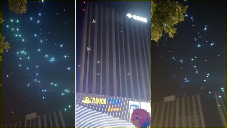 “Rrebesh dronësh!”: Publiku i tmerruar vrapon për strehim ndërsa qindra fluturake bien nga qielli gjatë një ‘shfaqje’ në Kinë