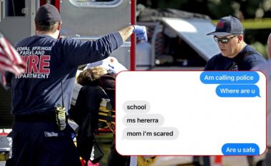 Fotografia që tregon mesazhet e dërguara nga djali i “frikësuar”, nënës së tij – gjatë të shtënave në një shkollë në SHBA