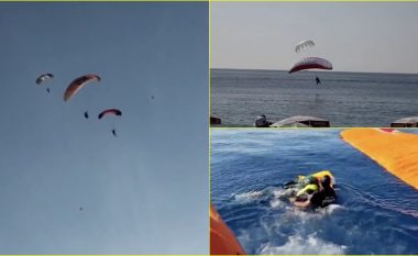 Dy paraglajdistë përplasen në ajër dhe bien në det, gjatë një festivali të lojërave ajrore në Turqi