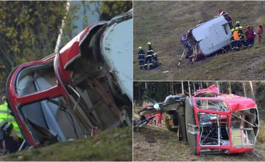Aksident me fatalitet i teleferikut në Çeki – një i vdekur dhe disa të lënduar pasi një kabinë fluturoi dhe u përplas në mal