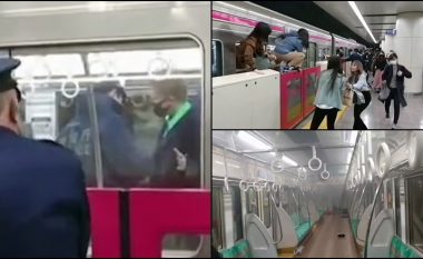 Ai kishte një thikë në dorë, hodhi një lëng dhe i vuri zjarrin – detaje dhe pamje të tjera nga sulmi me disa të lënduar në metronë e Tokios