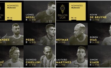 Publikohen emrat edhe të dhjetë kandidatëve tjerë për ‘Topin e Artë’: Messi, Neymar, Chiellini e De Bruyne në mesin e tyre