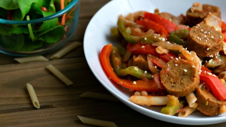 Virshlle vegane me pasta dhe speca në stilin italian