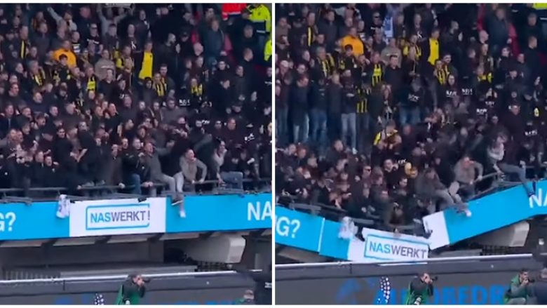 Tifozët e Vitesses shpërthyen në festë, por për një moment ata i lëshoi tribuna