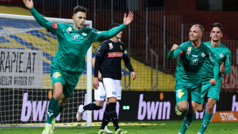 Giacomo Vrioni shënon golin e katërt sezonal në Superligën e Austrisë