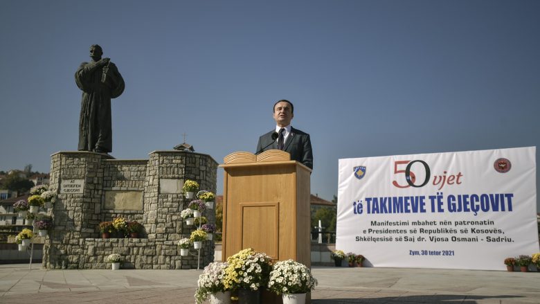 Kurti në ceremoninë e gurthemelit të monumentit “Nëna e Zymit”: Dashuria e nënës është shprehje e çdoditshme e përjetësisë