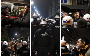 Vulin nderon kriminelin Mlladiq, kaos në Beograd: Të djathtët hedhin shkopinj, një kordon policie ndan protestuesit