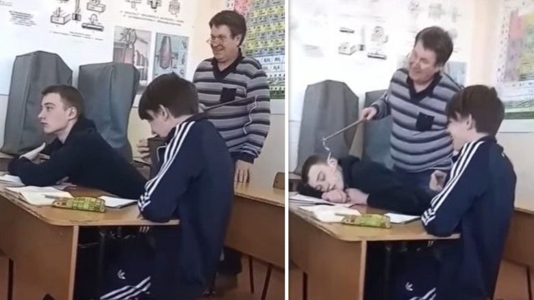 Nxënësin e zuri gjumi në klasë, reagimi i mësuesit u bë hit në rrjetet sociale