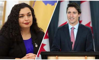 Presidentja Vjosa Osmani takohet sot me kryeministrin kanadez, Justin Trudeau