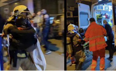Momenti kur zjarrfikësit shpëtojnë fëmijën nga zjarri që përfshiu pallatin në Tiranë
