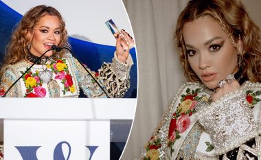 Rita Ora fiton çmimin “British Artistic Icon Award”, paraqitet me veshje me elemente tradicionale shqiptare