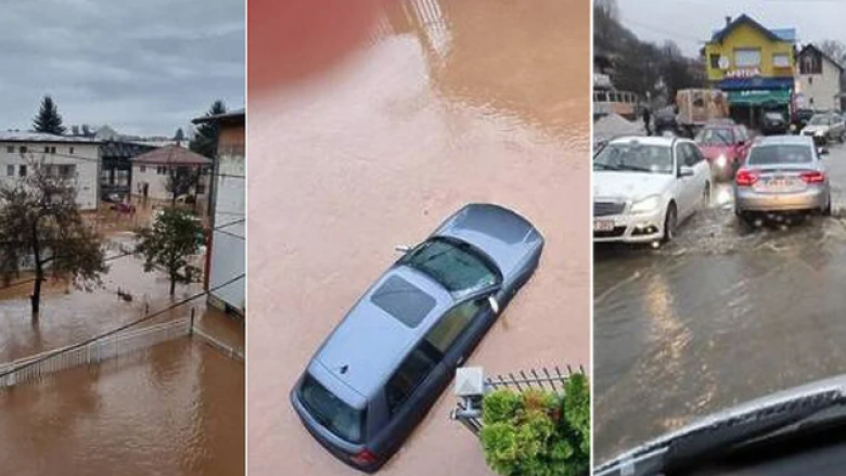 Përmbytje të shumta në Sarajevë: Shtëpi e vetura nën ujë, pezullohet trafiku urban dhe qyteti mbetet pa rrymë