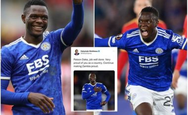 Patson Daka i Leicester City konsiderohet thesar kombëtar në Zambia: Ai merr lëvdata nga presidenti i vendit, paguan bonuse për ish-shokët e skuadrës dhe ndërtoi shtëpi për nënën e tij