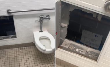 Nxënësi gjen një ‘hapësirë sekrete’ në tualetin e shkollës