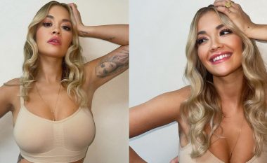 Rita Ora paraqitje atraktive në veshjen sportive, teksa bëhet gati për performancën e radhës