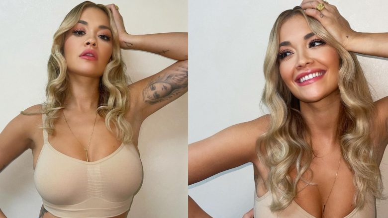 Rita Ora paraqitje atraktive në veshjen sportive, teksa bëhet gati për performancën e radhës