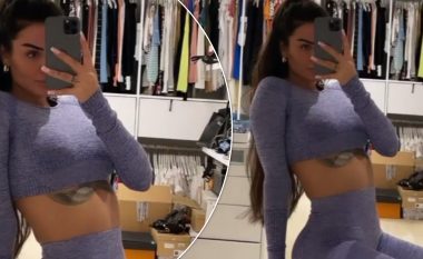 Morena Taraku provokon para pasqyrës, vë në pah linjat trupore në veshje sportive