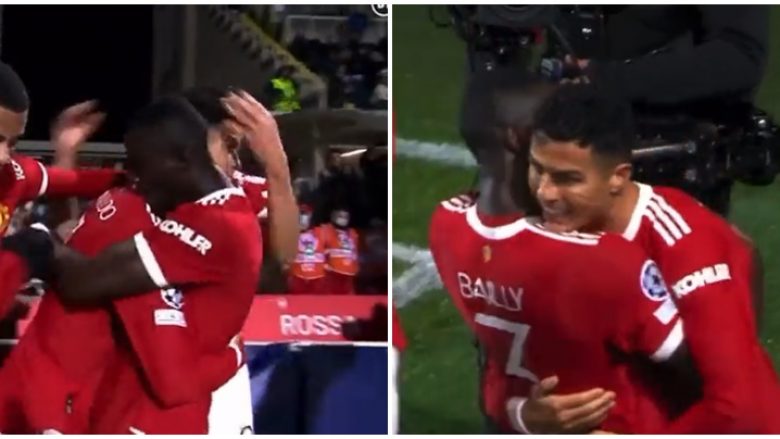 Dashuria e madhe mes bashkëlojtarëve të Unitedit – Eric Bailly nuk i ndahej Ronaldos nga përqafimi në golin e dytë