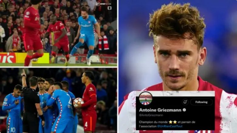 Griezmann ‘sulmon’ gjyqtarin kryesor pas humbjes së Atletico Madrid ndaj Liverpoolit