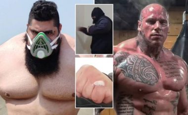 Lufta për titullin 'Njeriu më i frikshëm në planet': "Hulku iranian" po godet muret e betonit si pjesë e stërvitjeve të tij të 'çmendura'