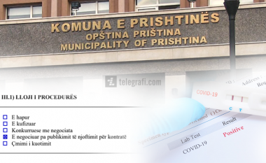 Komuna e Prishtinës shpenzoi afër 250,000 euro për 18,000 teste antigjen – tenderi u dha me procedurë të negocimit