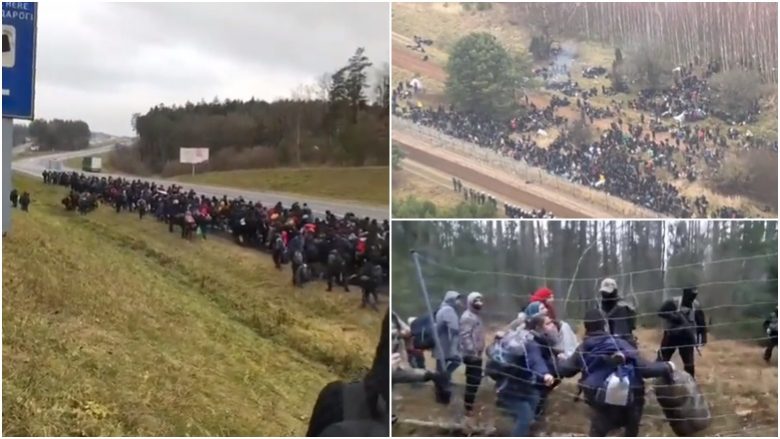 Situatë e rëndë ndërsa qindra emigrantë janë mbledhur në pikën kufitare Bjellorusi-Poloni