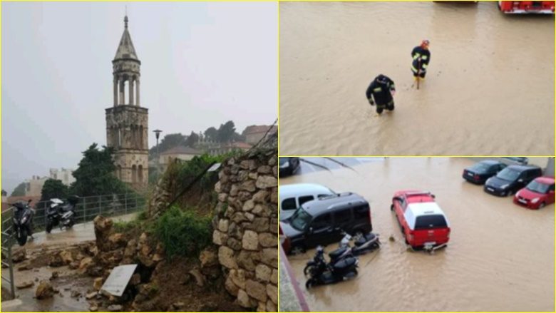 “Ishte si një tërmet”: Stuhi e fortë në një ishull të Kroacisë, rrugët nën ujë, rrufeja i ka vënë flakën një shtëpie