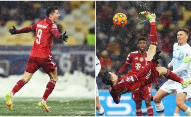 Robert Lewandowski shënon super gol me gërshërë ndaj Dinamo Kievit