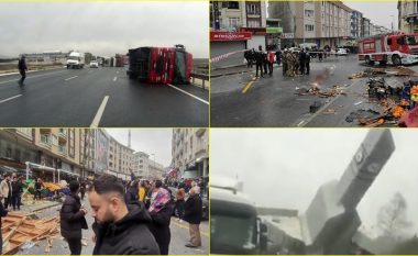 Një i vdekur dhe disa të lënduar – pamje që tregojnë stuhinë e fuqishme që goditi Stambollin dhe pjesë të tjera të Turqisë