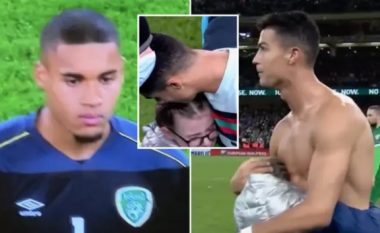 Ronaldo tregohet i madh, ia dhuron fanellën një vajze të vogël që hyri në fushë – por portieri kundërshtar mbeti i zhgënjyer
