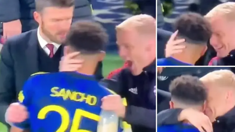 Van de Beek është tejet i lidhur me Sanchon – këtë e tregon edhe momenti kur festuan golin pas ndeshjes
