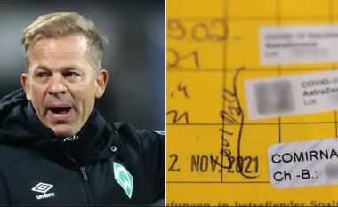 Trajneri i Werder Bremenit jep dorëheqje pasi dyshohet se ka falsifikuar dokumentin e vaksinimit kundër Covid-19