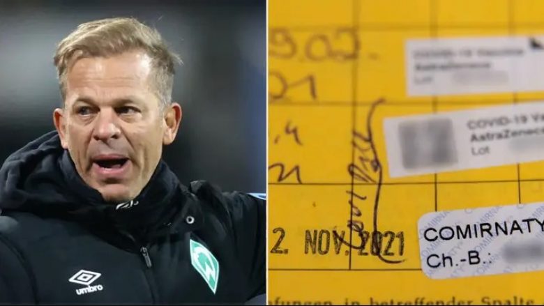 Trajneri i Werder Bremenit jep dorëheqje pasi dyshohet se ka falsifikuar dokumentin e vaksinimit kundër Covid-19