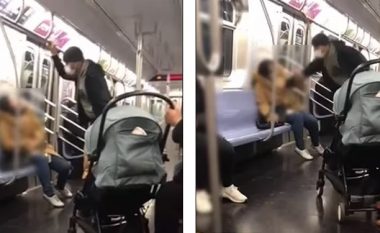 Momenti kur një burrë godet me shuplakë në fytyrë një 34-vjeçare në metronë e New Yorkut