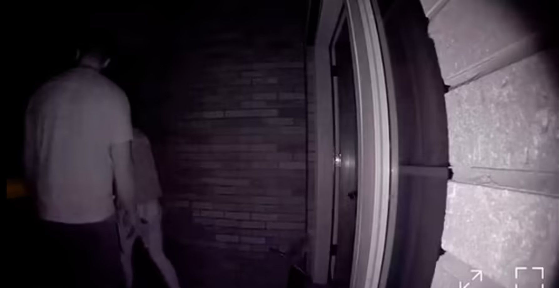 She catches her husband cheating on him, she was filmed by the security cameras she had