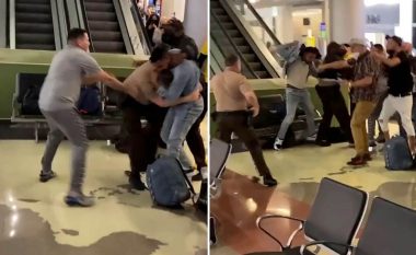 Rrahje masive mes pasagjerëve në aeroportin e Miamit, ndërhyn policia për ta qetësuar situatën – e pëson një prej tyre