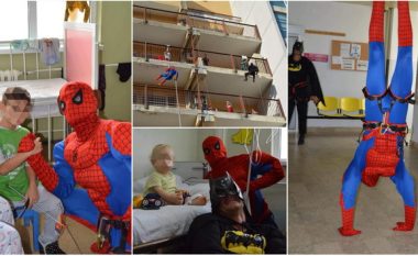 “Spiderman” dhe “Batman” vizitojnë fëmijët në Klinikën e Fëmijëve në Shkup