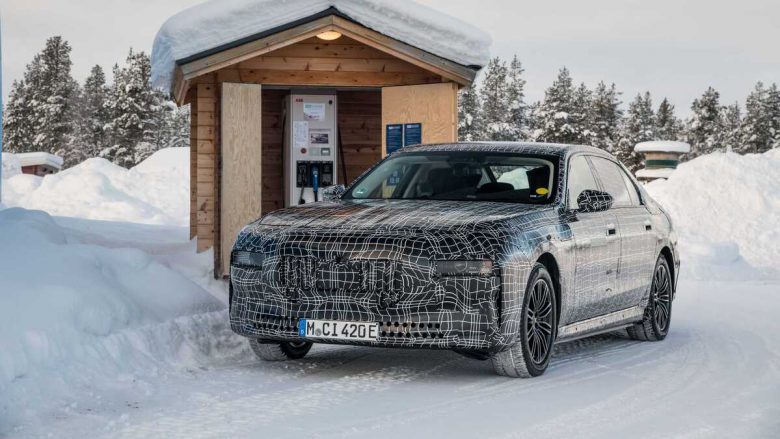 Prototipi testues i BMW-së i modelit elektrik i7 po provohet në jugun e ftohtë