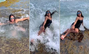 Deshi të realizojë fotosesion pranë ujit, e “tradhtuan” dallgët – vajza nga Filipinet përfundoi në det