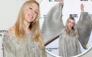 Ellie Goulding duket si engjëll Krishtlindjesh e veshur me fustanin e çuditshëm me krahë