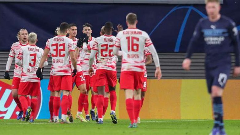 RB Leipzig mposht Manchester Cityn dhe siguron një vend në Ligën e Evropës
